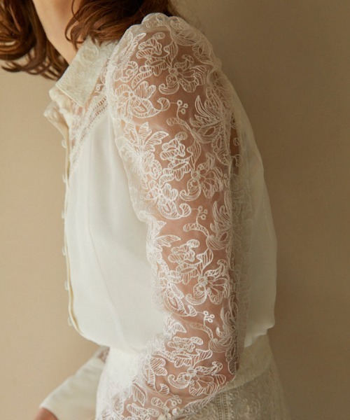 ERADIE（エラディエ） ブラウス シャツ Gigot sleeve lace blouse ジゴ