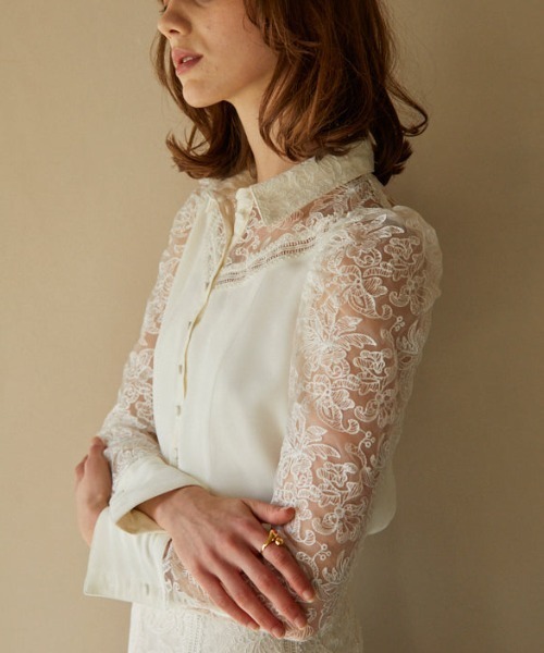 ERADIE（エラディエ） ブラウス シャツ Gigot sleeve lace blouse ジゴ 