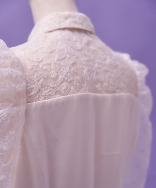 ブラウス シャツ Gigot sleeve lace blouse ジゴスリーブレースブラウス レディース セール】Gigot sleeve lace blouse ジゴスリーブレースブラウス