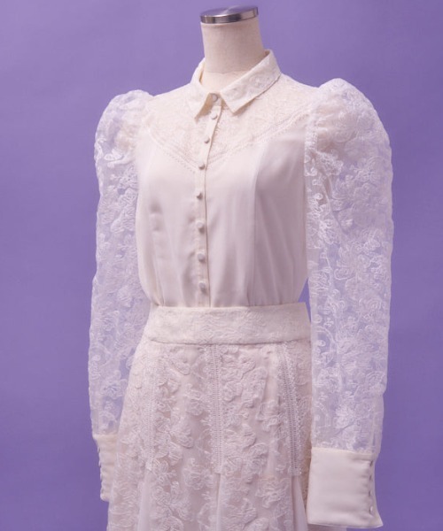 ブラウス シャツ Gigot sleeve lace blouse ジゴスリーブレースブラウス レディース ERADIE ブラウス シャツ Gigot sleeve lace blouse ジゴスリーブ