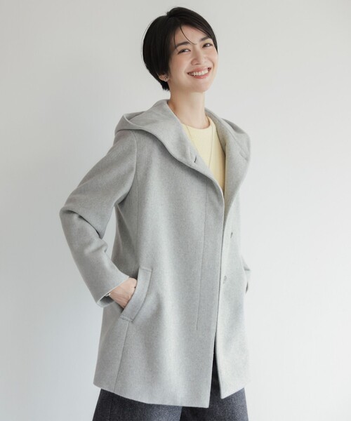 コート アウター ショートビーバー フーデット レディース : ZOZOTOWN