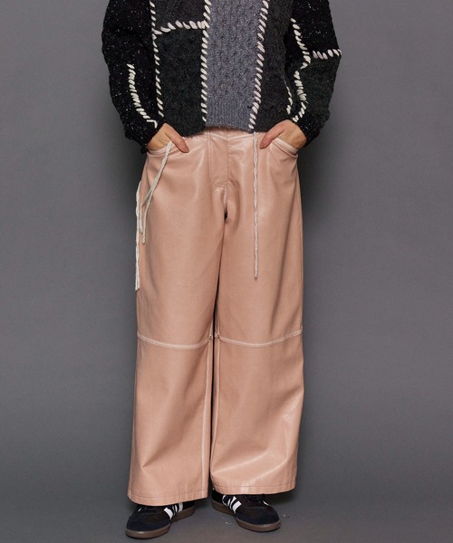 MAISON SPECIAL パンツ Cocoon Wide Silhouette Vegan Leather