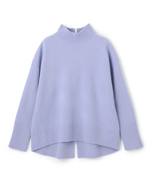 美品 ロエフ LOEFF カシミヤ100% リブハイネックニット オフホワイト 美品 ロエフ LOEFF カシミヤ100% リブハイネックニット オフホワイト