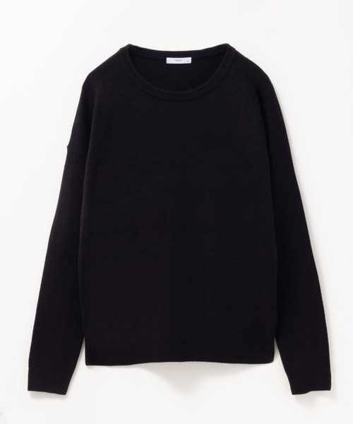   ニットセーター XL ブラック NAVY ニット セーター 洗えるニット カシミヤタッチクルーネック