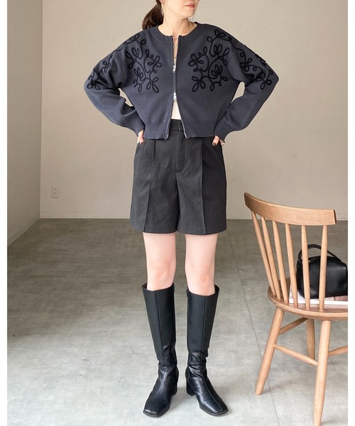 【バーバリーロンドン】ダブルジップ ニット カーディガン 1 S相当 短丈 She's Closet（シーズクローゼット）の「長袖ショート丈コード