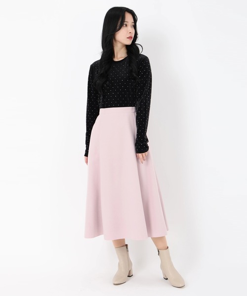 tシャツ ラインストーンフロッキープルオーバー レディース STRAWBERRY-FIELDS tシャツ ラインストーンフロッキープル