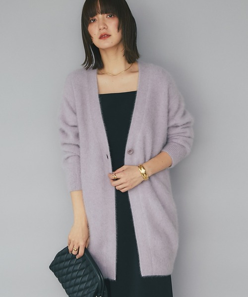 RIVE DROITE」 ニットカーディガン FREE パープル レディース  