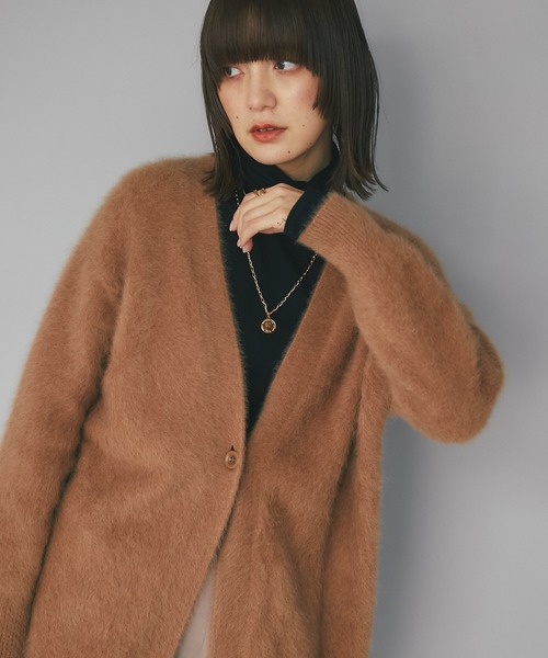 RIVE DROITE」 ニットカーディガン FREE パープル レディース  