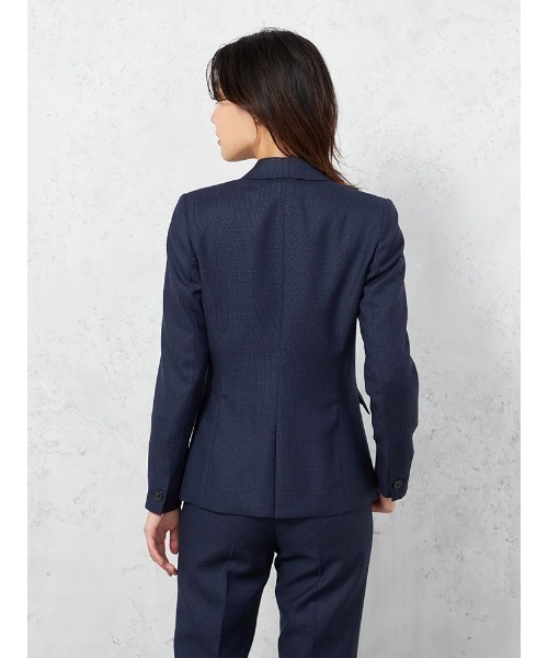 スーツ 「ウール100％」ジャケット 1つボタン「REDA」ネイビー 無地