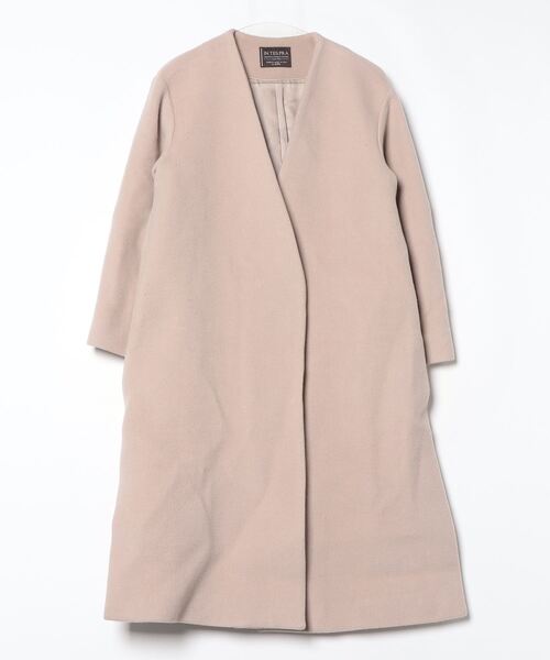 SHIPS（シップス） ノーカラーコート 36 ベージュ レディース