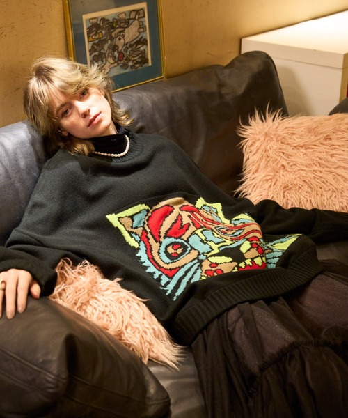 ニット セーター canaco_xyumasuda TIGER PULLOVER KNIT レディース メンズ