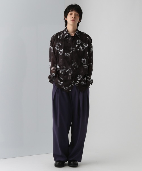 HARE スラックス 「SET UP対応」ロングタックワイドトラウザー