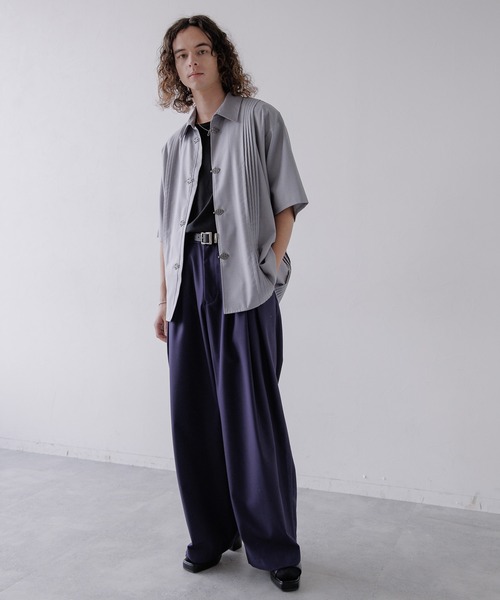 HARE スラックス 「SET UP対応」ロングタックワイドトラウザー