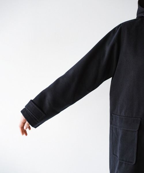 [haco!] полупальто "даффл коут" SMALL темно-синий женский 