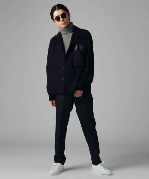 【美品】23AW TOMORROWLAND レザージャケット 40 ネイビー 美品】23AW TOMORROWLAND レザージャケット 40 ネイビー 美品】23AW