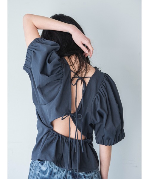 ブラウス シャツ BACK OPEN BLOUSE レディース