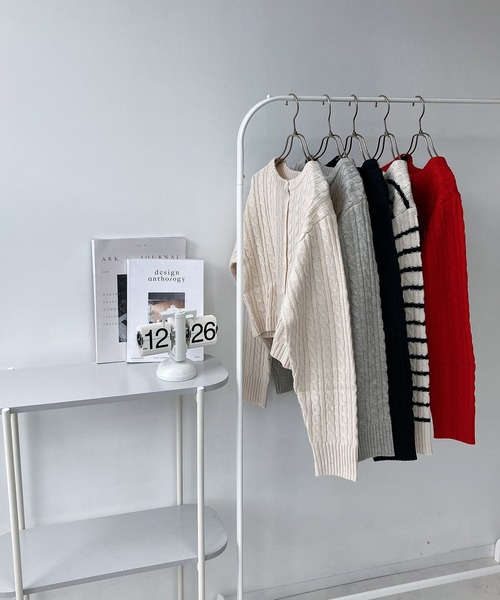 「AS KNOW AS plus」 ニットカーディガン FREE グリーン レディース_画像7