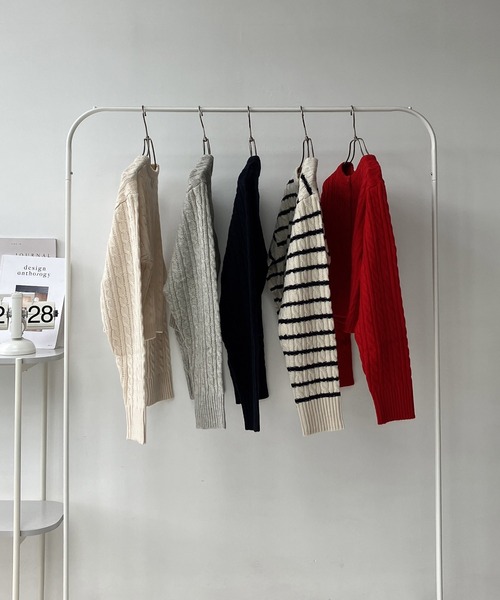 「AS KNOW AS plus」 ニットカーディガン FREE グリーン レディース_画像9