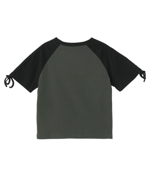 X-girl（エックスガール） tシャツ 半袖 HIBISCUS OVAL LOGO RAGLAN
