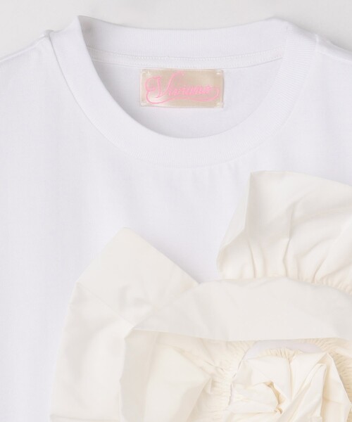 tシャツ VIVIANO/ヴィヴィアーノ Flower T-shirt / VW-SS25-CS04 / フリルフラワーTシャツ レディース VIVIANO tシャツ VIVIANO/ヴィヴィアーノ Flower T-shirt / VW