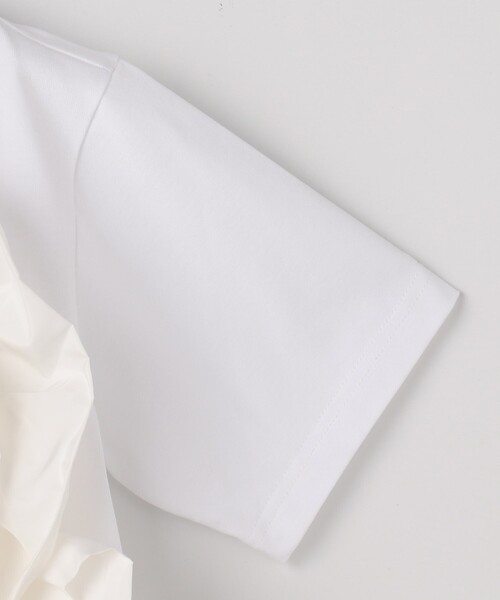 tシャツ VIVIANO/ヴィヴィアーノ Flower T-shirt / VW-SS25-CS04 / フリルフラワーTシャツ レディース VIVIANO tシャツ VIVIANO/ヴィヴィアーノ Flower T-shirt / VW