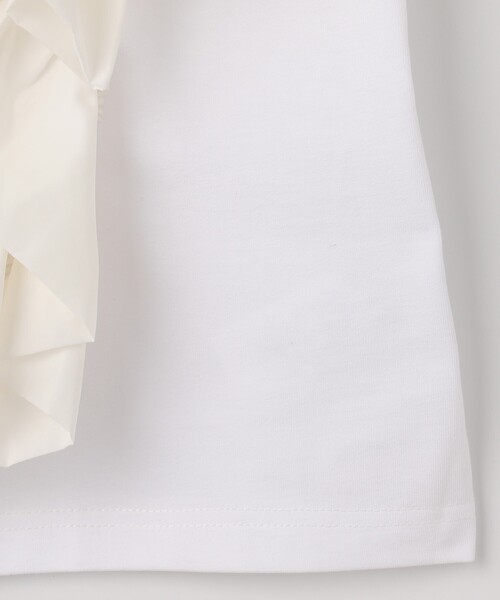 tシャツ VIVIANO/ヴィヴィアーノ Flower T-shirt / VW-SS25-CS04 / フリルフラワーTシャツ レディース VIVIANO tシャツ VIVIANO/ヴィヴィアーノ Flower T-shirt / VW