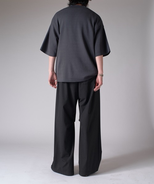 【最終価格】feets別注ULTERIOR24ss春夏用洗える長袖ニットポロ黒3 feets別注ULTERIOR24ss春夏用洗える長袖ニットポロ黒3