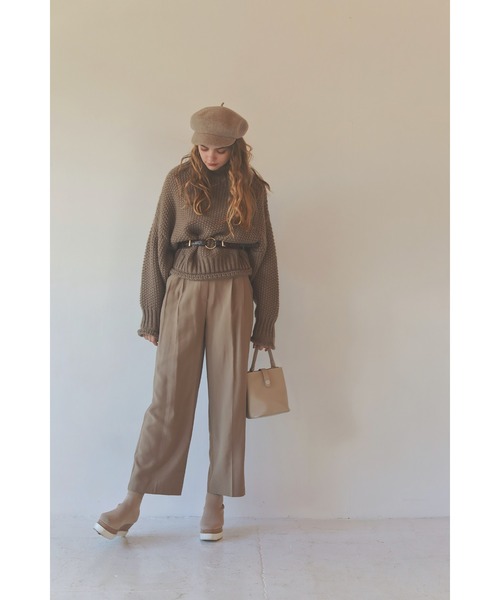 「AMAIL」 長袖ニット FREE モカ レディース_画像3