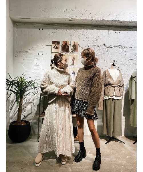 「AMAIL」 長袖ニット FREE モカ レディース_画像9