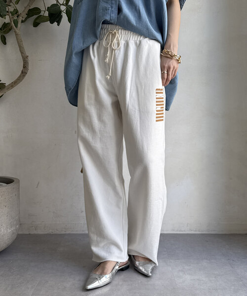 DouDou（ドゥドゥ） パンツ ロゴスウェットパンツ レディース