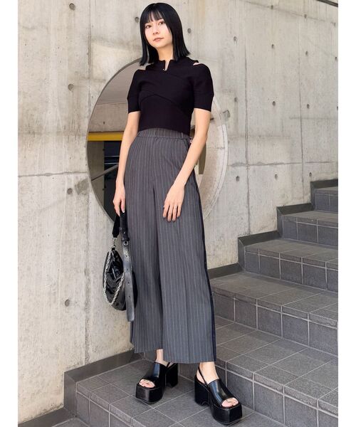 MURUA（ムルーア） ニット セーター ZIPカシュクールハーフニット