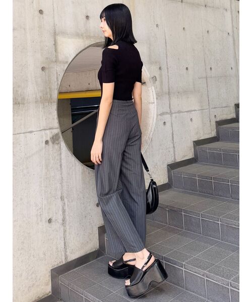 MURUA ニット セーター ZIPカシュクールハーフニット レディース
