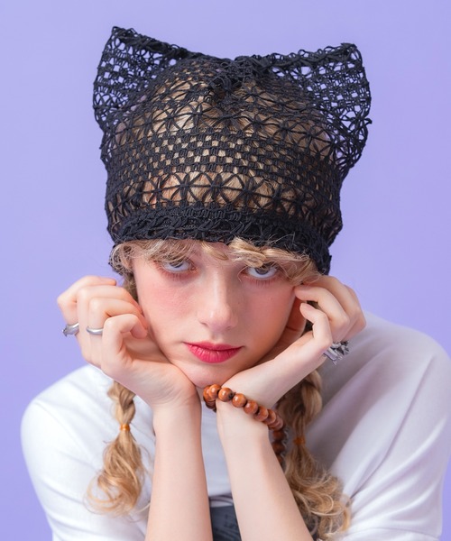 М&Kyoko　　サマーニットキャップ ニット帽 ニットキャップ NEW YORKロゴジャガードニットキャップ