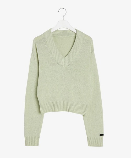 「SONA」 Vネックニット FREE ライトベージュ レディース_画像6