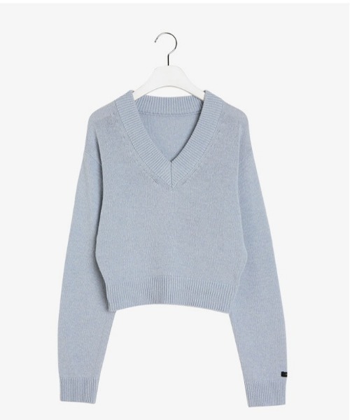 「SONA」 Vネックニット FREE ライトベージュ レディース_画像7