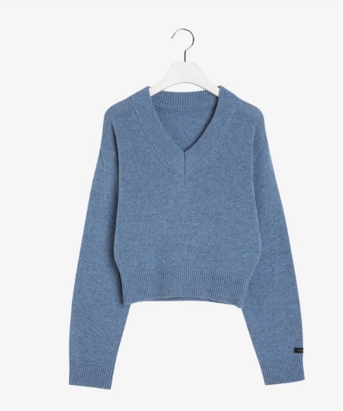 「SONA」 Vネックニット FREE ライトベージュ レディース_画像8