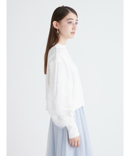 FURFUR ショート丈スウェット フリル FURFUR SALE40%OFF ファーファー トップス 24秋冬 ドット