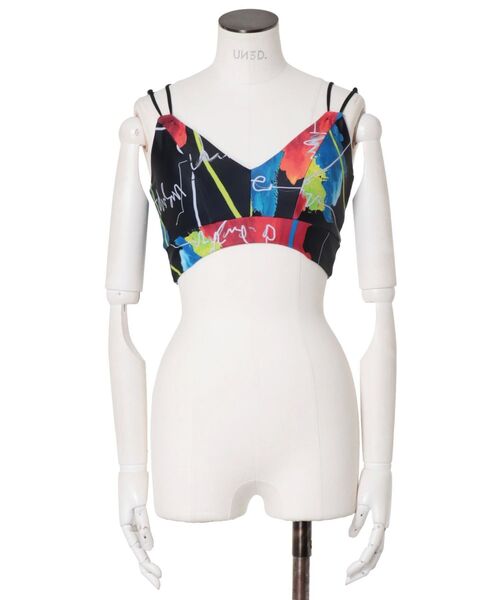 値下！新品 UN3D. 水着 LINE ART BRA TOP UN3D. 水着 RAKUGAKI ART BRA TOP「セットアップ着用可能
