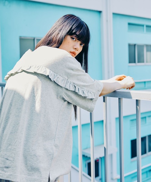 niko and 　ニコアンド　てぃらコラボ　2wayプルオーバー niko and… tシャツ 「MODE NORM CORE」2WAY天竺フリルプル