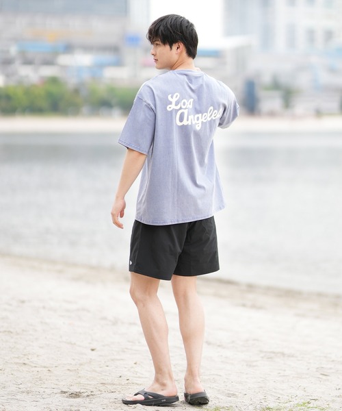 希少✨マディソンブルー23SSハローロゴ刺繍ストライプシャツリラックスフィット ムラサキスポーツ（MURASAKI SPORTS） tシャツ 「ムラサキスポーツ限定