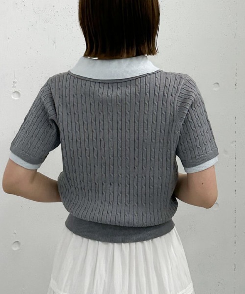 ポロ ケーブルニットセーター グレー POLO RALPH LAUREN ポロ ラルフ ローレン ケーブルニット