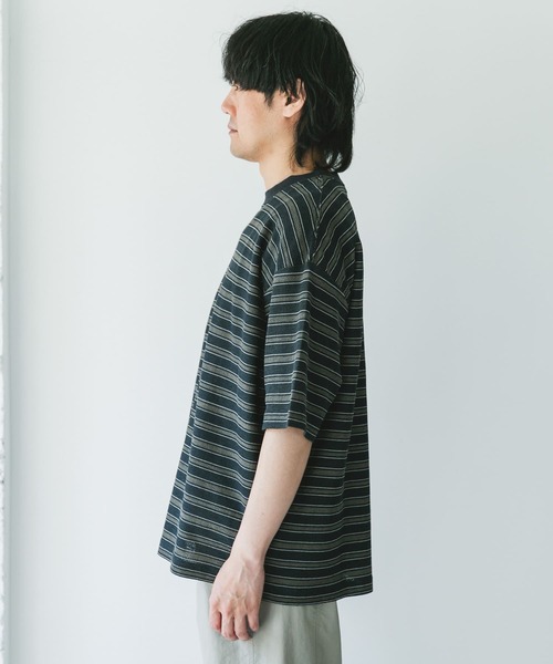 URBAN RESEARCH DOORS tシャツ プリントボーダーショート