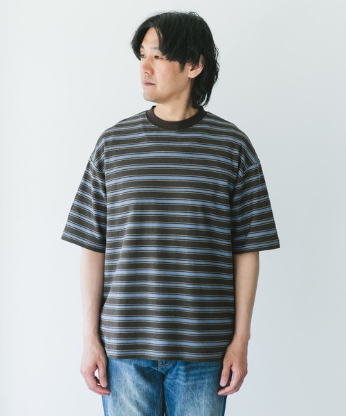 URBAN RESEARCH DOORS tシャツ プリントボーダーショート