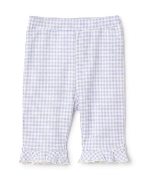 パンツ 「冷感/防汚」7分丈チェックフリルパンツ キッズ 子供服 女の子 | petit main