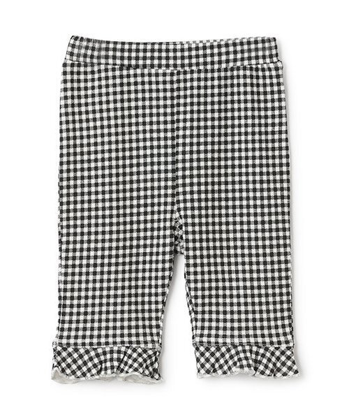 パンツ 「冷感/防汚」7分丈チェックフリルパンツ キッズ 子供服 女の子 | petit main | 01