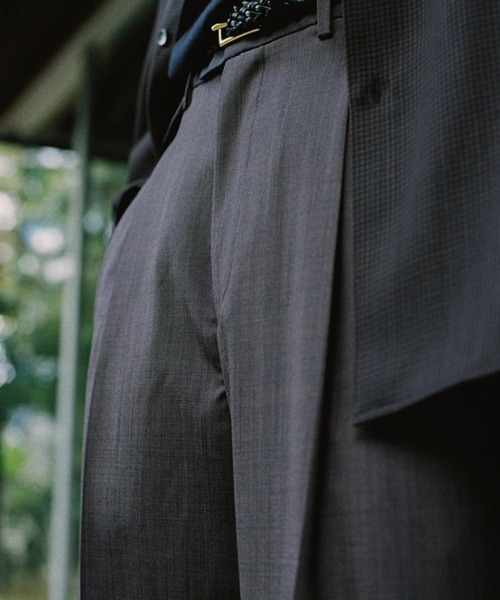 LIDNM（リドム）の「SUMMER WOOL SLACKS（スラックス）」 - WEAR