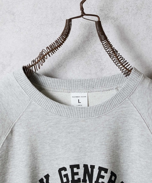 NUMBER (N)INE トレーナー スウェット COLLEGE LOGO PRINTED S/S