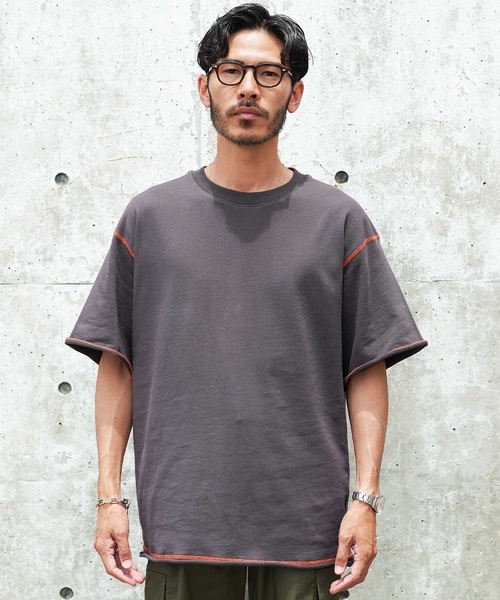 カットオフデザイン 半袖Tシャツ グレー JIGGYS SHOP（ジギーズショップ） tシャツ カットオフ 切りっぱなし