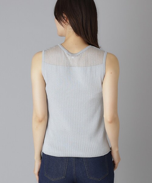 ニット セーター デコルテシアーノースリーブニット レディース DRESSTERIOR ニット セーター デコルテシアーノースリーブニット