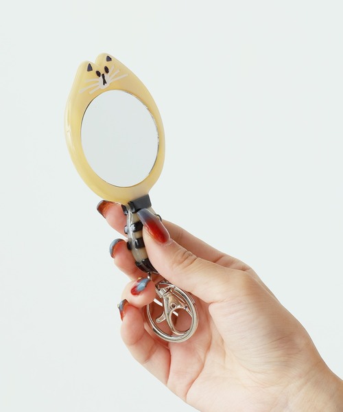 TRESSE トレス mirror cat   クリップ　鏡　ミラー TRESSE/トレス Cat mirror keycharm ミラー（手鏡/メイクミラー